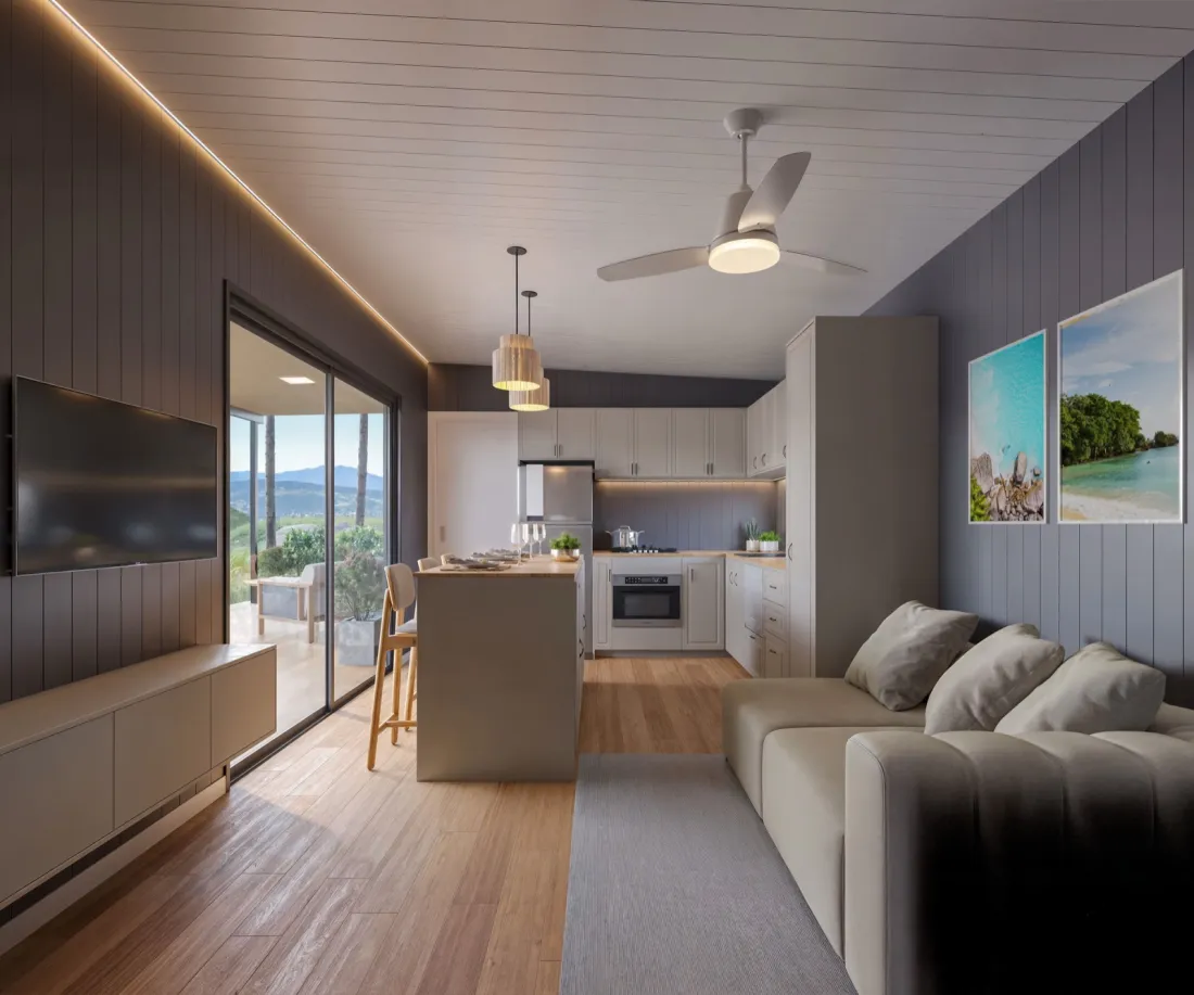 Casa Tiny — open-plan living
